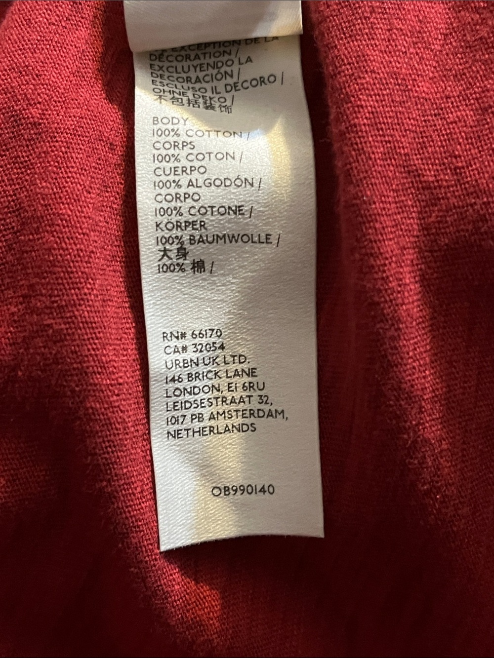 Free People Arden Crew Neck Tee in Pomegranate (Brick Red) Sz Small NEW - Picture 8 of 8